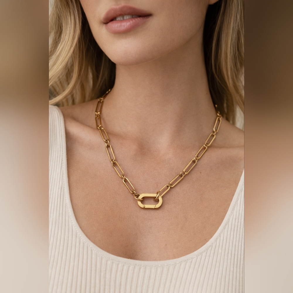 14k Gold Plated Elegant Gold Chain Necklace